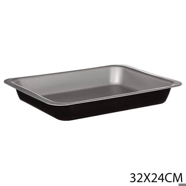 Rektangulär form - FIVE - 32x24cm - Metall - Diskmaskinssäker - Traditionell ugn Svart