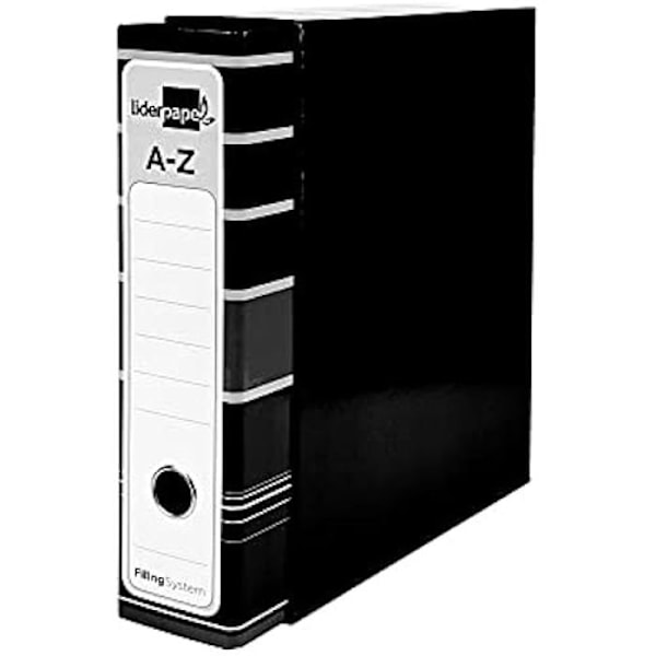 Arkivæske - LIDERPAPEL - A4 - Karton - Sort - Med leversystem sort