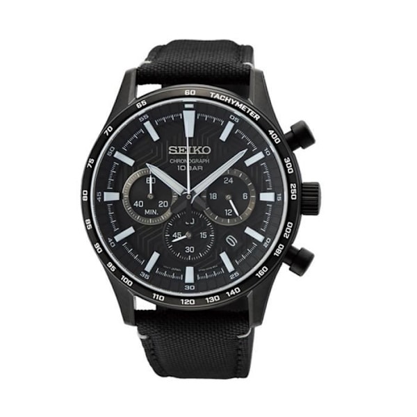Ur - SEIKO - SSB417P1 - Sort Nylon - Chronograf - 10 ATM - Saphirglas Svart