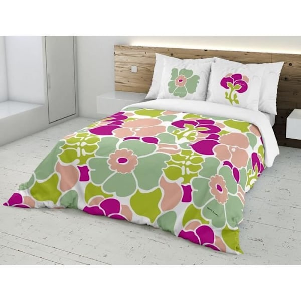 Duvetöverdrag - Devota & Lomba - Anemona - 220x220 cm - 100% Bomull - Grön