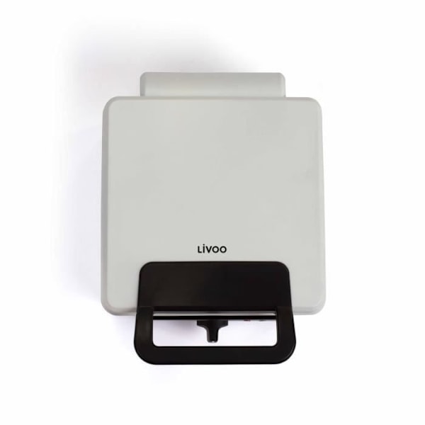 Vaffeljern med justerbar termostat - LIVOO - DOP206 - 1200W - 2 vafler - Non-stick - Overflade 14,5 x 17,5 cm - Indikatorlamper Svartvitt