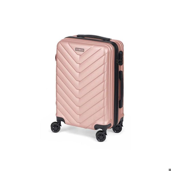 Kabinväska - BigBuy Home - Rosamodell - Hårdskal - Mått 38x57x23 cm - Inkluderar trolley rosa