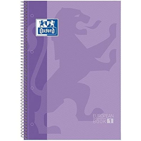 Oxford European Book A4 lilla notesbog 5 enheder Mauve