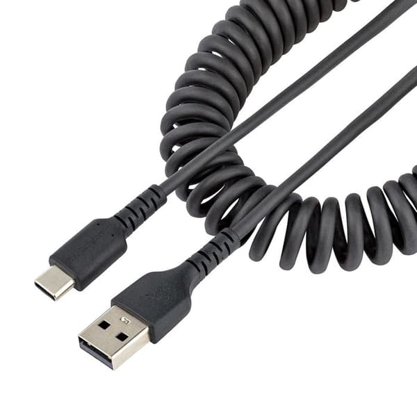 StarTech.com 50 cm USB til USB-C-kabel - Heavy Duty oprullet USB-C USB-ledning - Robu Aramid Fiber USB-A til USB-C-kabel