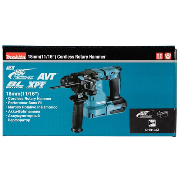 Borehammer - Makita - DHR183Z - 18V - 500W - XPT-beskyttelse
