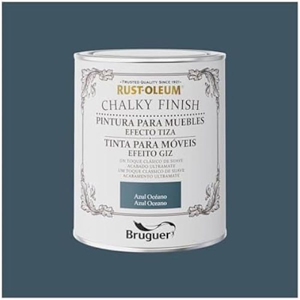 Färg - BRUGUER - RUST-OLEUM CHALKY FINISH - 0,750l - Blå - Matt finish