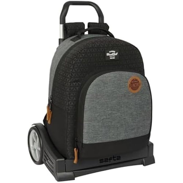 Skole rygsæk - SAFTA - BLACKFIT8 Old School - Ergonomisk - Trolley - Sort Svart