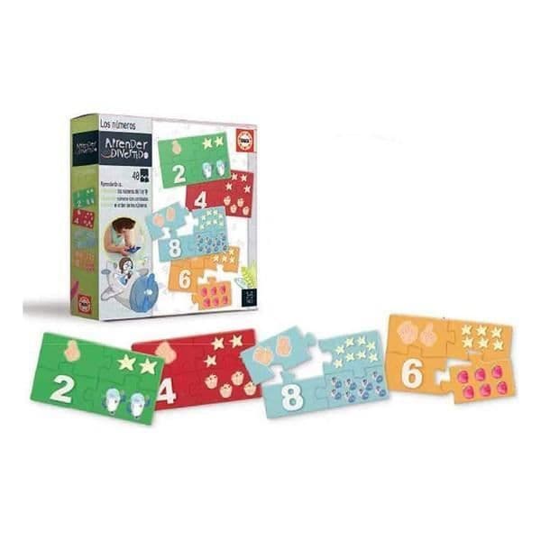 Puzzle Lapsille - Educa Numerot - Musta Väri - Suositeltu ikä +3 vuotta Sort