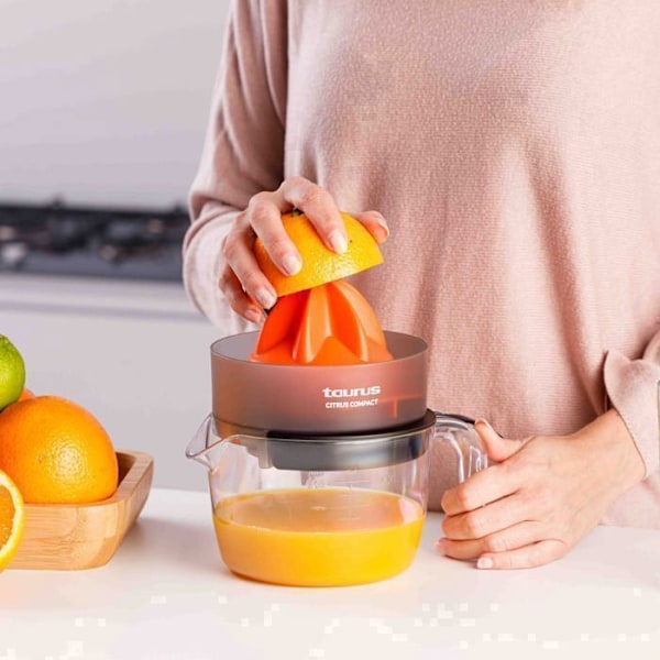 Citruspresser - Citrus - Kompakt - Dobbelt rotationsretning - Ekstra stor kegle - Reservoir 800 ml