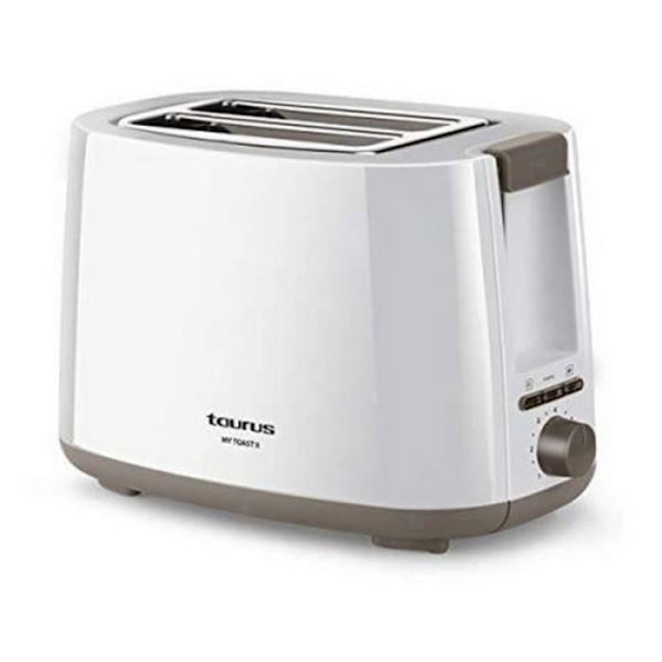 TAURUS My Toast II brödrost - Vit - 2 platser - 750W - Avfrostningsfunktion Vit