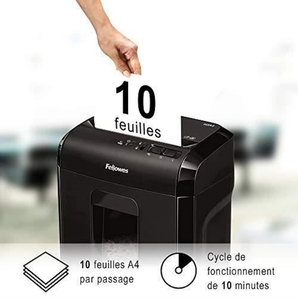 Dokumentförstörare - FELLOWES - Powershred 10M - Micro-cut - 10 ark - Optimal säkerhet