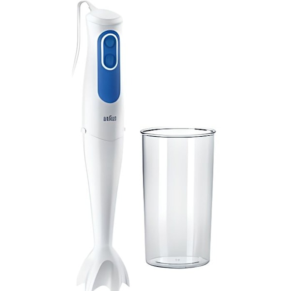 BRAUN MQ3000WH stavblender - PowerBell Plus og splash kontrol - 700W - Hvid