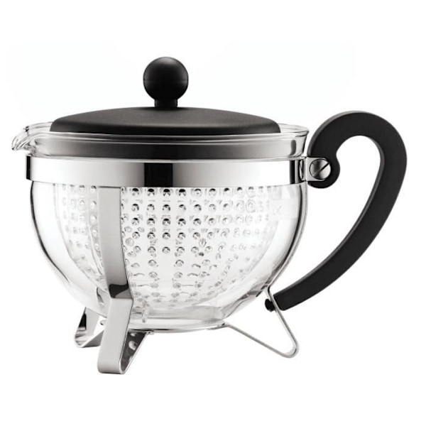 Teekande - Bodum - Chambord - 1 L - Glas - Rustfrit stål - Grå