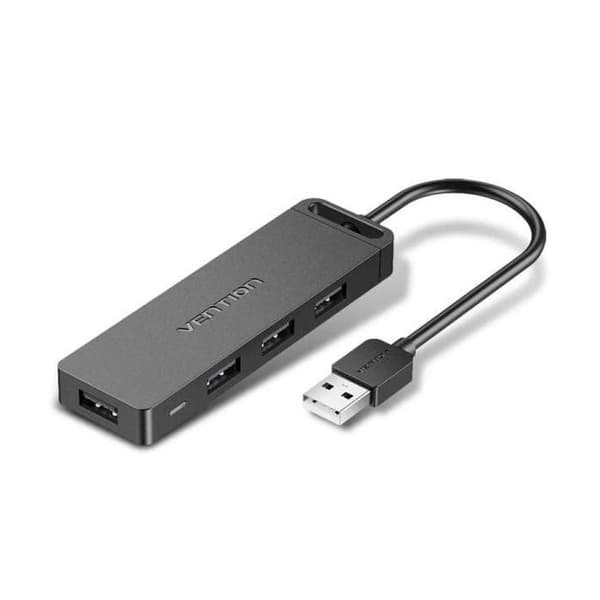 USB 2.0 hub - VENTION - CHMBD - 4 Porttia - 50cm - Musta