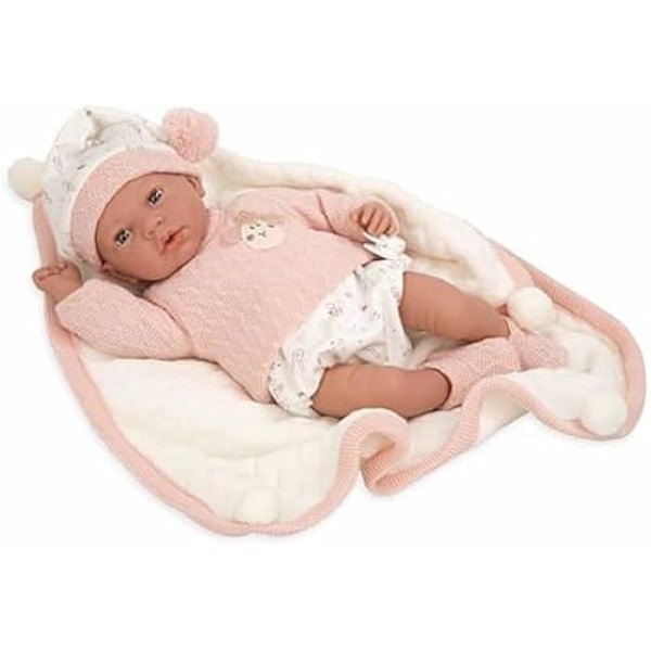 ARIAS Elegance Doll 40 cm Andie med sovande öga och 14 ljud 60754 Rosa