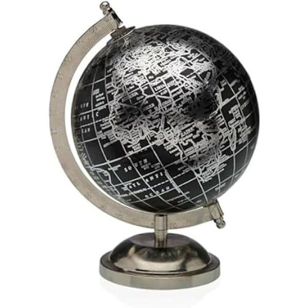 Jordglob - VERSA - S3411763 - Silvermetall - 18,5 x 16,5 x 25,5 cm - Flerfärgad mångfärgad