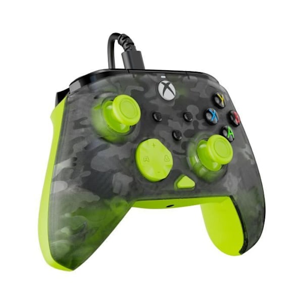 Spilcontroller - Xbox Series X|S, Xbox One og PC - Rematch Core - RGB - Kablet - Sort / Gul Camouflage - TURTLE BEACH Kamouflage svart och gult