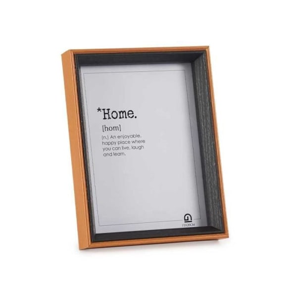 fotoramme sort glas brun mdf træ (17 x 22 x 3 cm) (6 enheder)