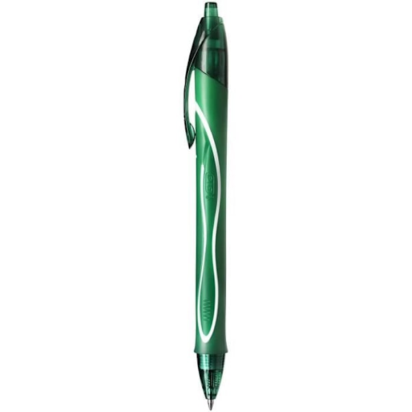 BIC Gel-ocity Quick Dry Retractable Gel Penne Medium Tip (0,7 mm) - Grøn, æske med 12 - 964771