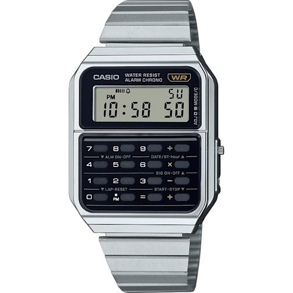 Casio Ur - Unisex - CA-500WE-1AEF - Rustfrit stål - Sort - 3 bar Pengar