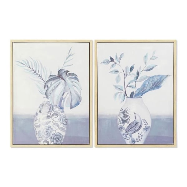 Kehys DKD Home Decor Canvas Maljakko (2 kpl) (60 x 4 x 80 cm)