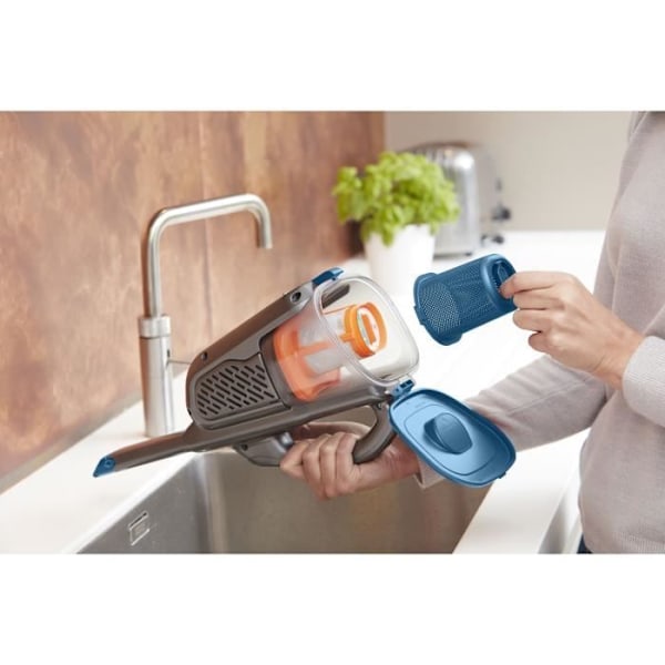 BLACK+DECKER BHHV320B-QW Dustbuster Lithium 12V Håndstøvsuger - 2 hastigheder - Driftstid 25 min - Blå Blå & titan