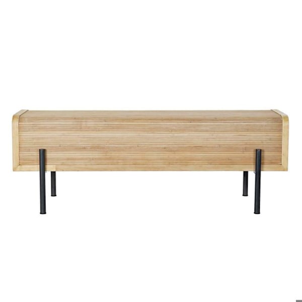 Puu- ja metallipenkki DKD Home Decor naturlig
