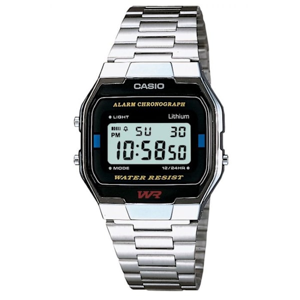 CASIO Quartz Watch A163WA1QES Blandet Silver, Svart