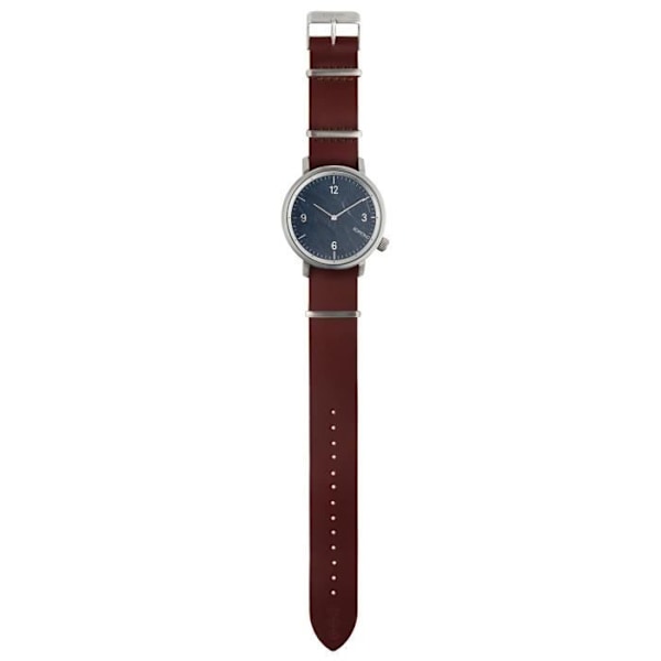 Klocka - Komono - W1942 - Unisex - Äkta läder - 3 ATM vattentäthet Bourgogne