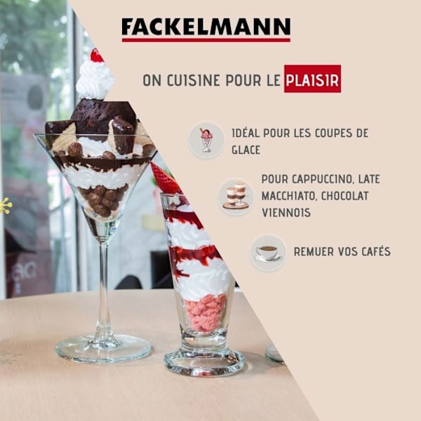 Tesked - Fackelmann - Set om 3 - Längd 20 cm - Rostfritt stål - Diskmaskinssäker Grå