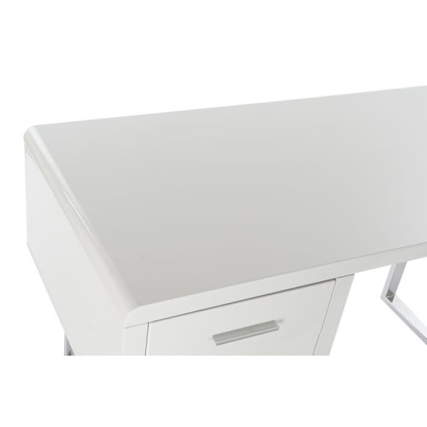 hvid metaltræ MDF skrivebord