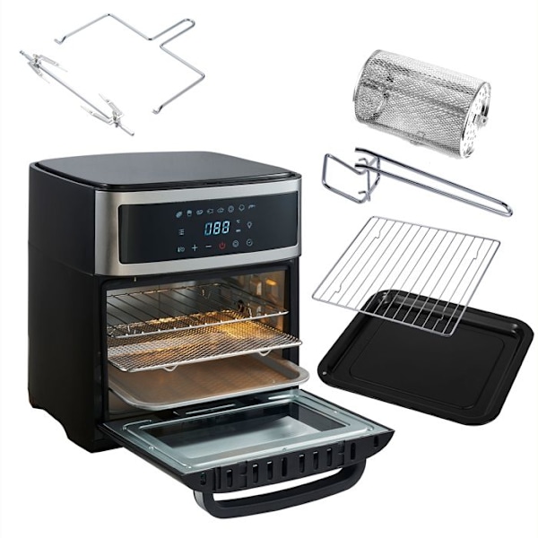 Fire Friteuse med Varmluft 13 L uden Olie, 8 Programmer, Temperatur 40-200 °C Adler AD6309 2500W 03168