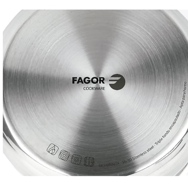 Induktiovitoinen Maitokastikepata 12 cm 0,7 L, Ruostumaton Teräs Kaikille FAGOR-keitinlaitteille Silverinox Hopea 00963