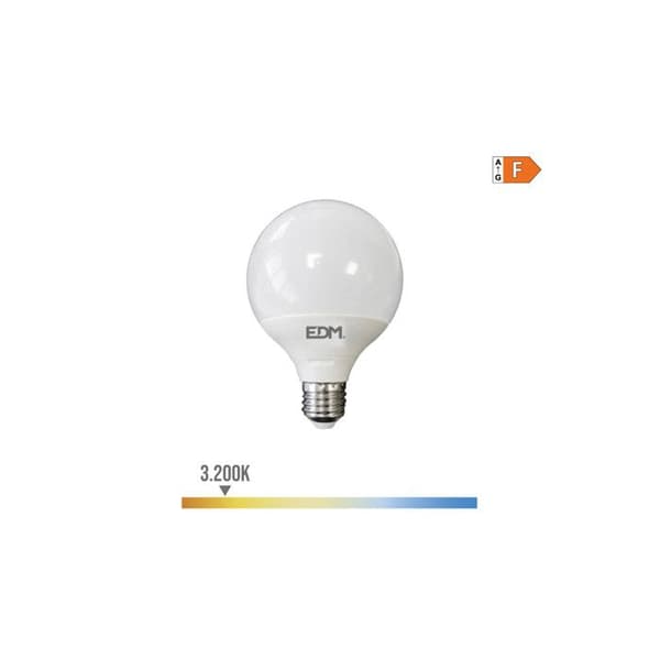 LED-lampa E27 10W Globe G100 Vit varmt