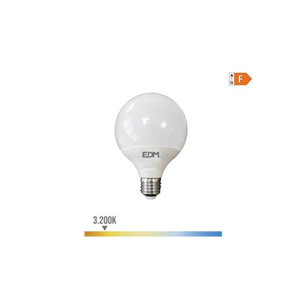 LED pære E27 10W Globe G100 Vit varmt