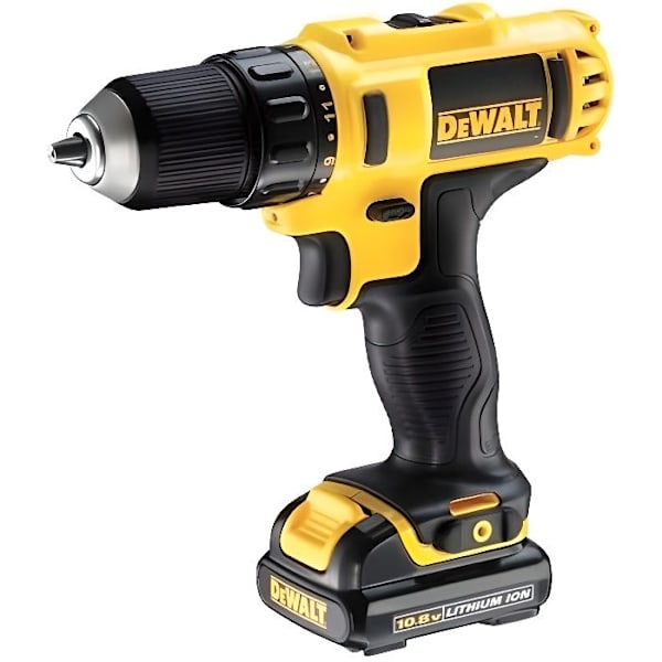 10,8 V ledningsfri boreskruetrækker + 2 2Ah batterier + oplader + boks - DEWALT - DCD710D2