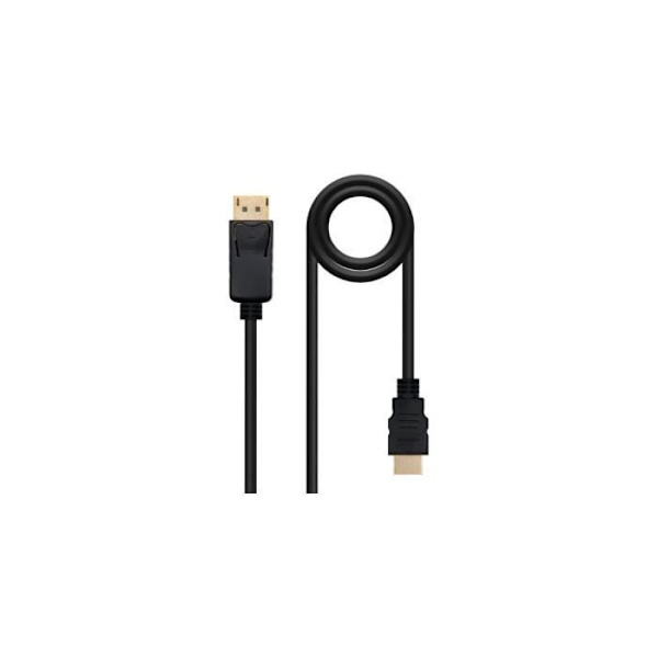 NANOCABLE 10.15.430 DisplayPort-HDMI-sovitin Musta 2 m