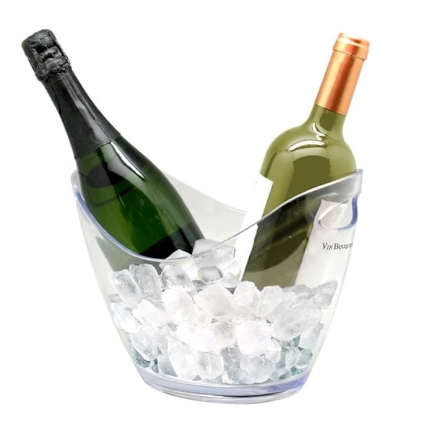Jääsämpäri - ICE BUCKET - 2 pulloa - Vihreä - Läpinäkyvä - 27 x 20,5 x 20 cm