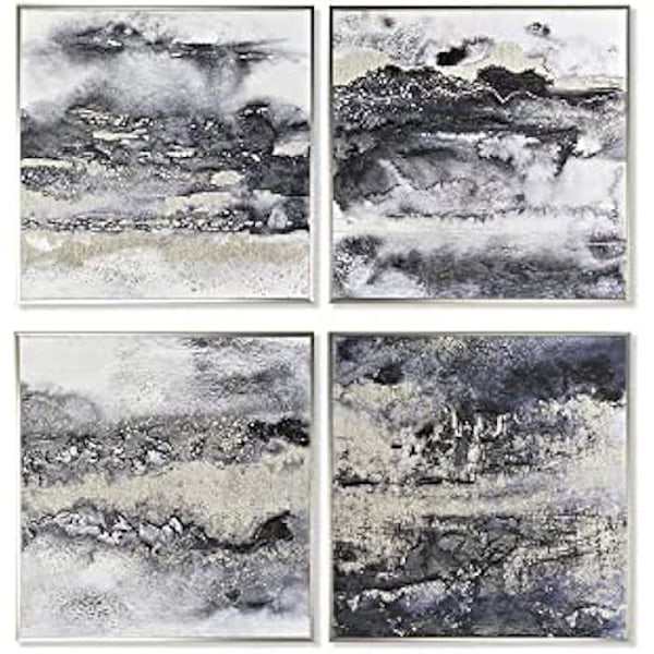 Målning - DKD HEMINNREDNING - Standard - Färg Svart och Guld - Mått 79x79 cm - Canvas Svart