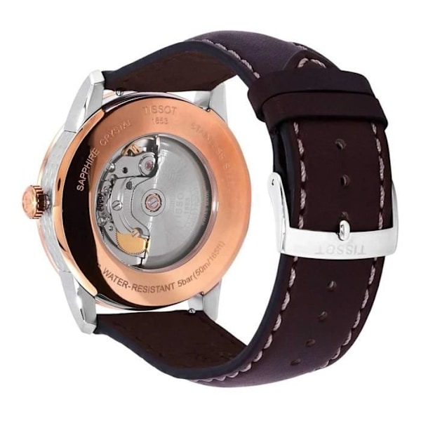 Klocka - Tissot - T0864072606700 - Brunt läder - 41 mm - Vattentålig 3 bar kastanj