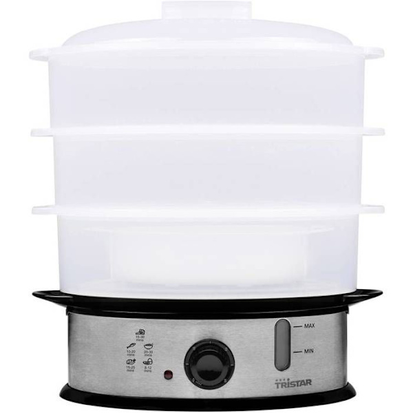 Tristar VS-3914 Dampkoger i rustfrit stål, sort rustfrit stål, sort