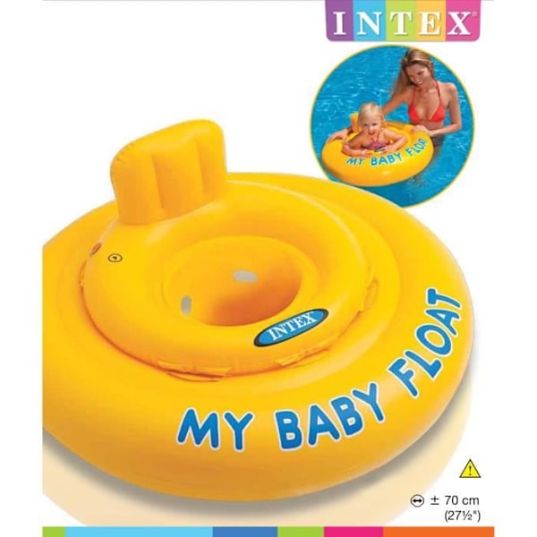 Oppustelig babybøje - INTEX - Gul - Fra 6 måneder - Blandet - 70 cm
