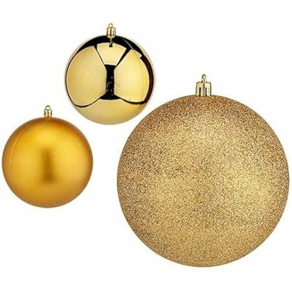 Julgranskulor - Ej specificerat - Set om 6 - Guld - Plast - 12 cm Guld