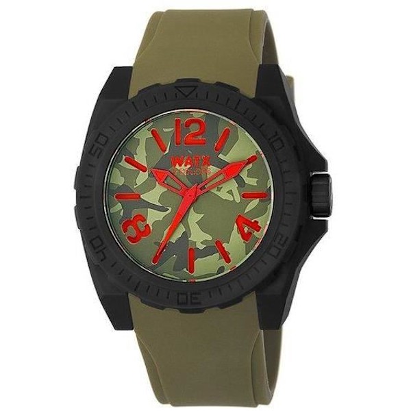 Ur - WATX&COLORS - BLACKOUT RWA1808 - Kvarts - Analog - Sort, Grøn Svart, Grön