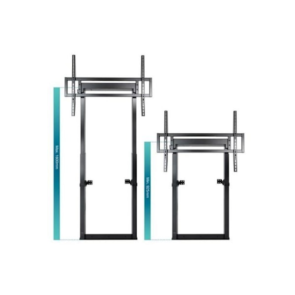 TooQ Hiperión Fast monterad golv/väggsupport för skärmar 55"-100" VESA 800x600 Maxvikt 120Kg Svart