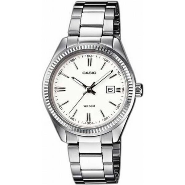 Dameur til kvinder - Casio - LTP-1302D-7A1 - Rustfrit stål - Kvarts - Analogisk Silver
