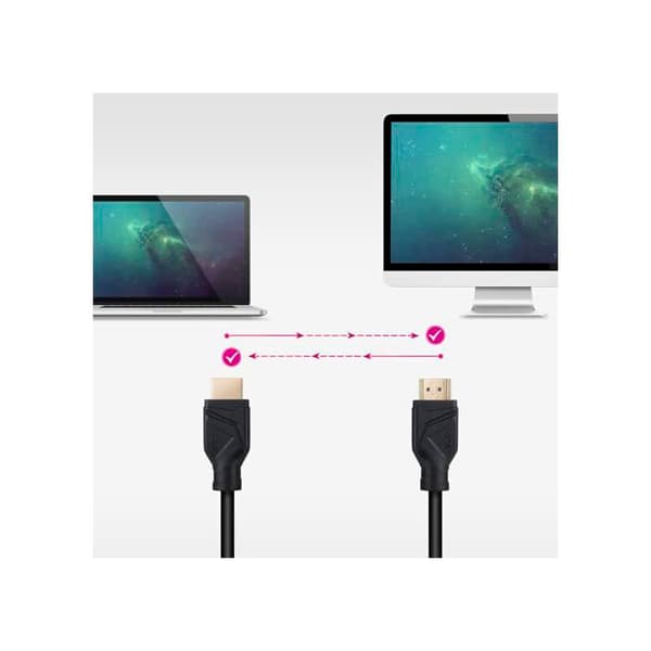 HDMI højhastighedskabel - Nano Cable - 2 m - 48 Gbps - 8K@60Hz - 4K@120Hz - dynamisk HDR - eARC - Han til han - Sort
