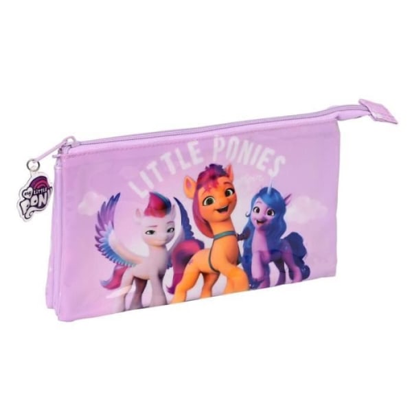 Koululaispussi - My Little Pony - Liila - 22 x 12 x 3 cm - 3 Osastoa - Polyesteri 300D