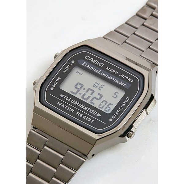 Kellot - Casio - A168WEGG-1BEF - Yhdiste - Musta - Ruostumaton teräs - Digitaalinen Svart