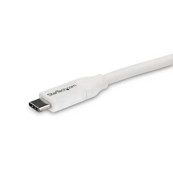 4 m:n USB-C–USB-C-kaapeli 5 A virtalähteellä - STARTECH - Valkoinen - Synkronoi ja lataa